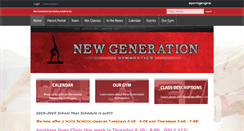 Desktop Screenshot of newgenerationgymnastics.com